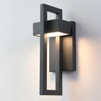 Architectural Outdoor Wall Light in Black Steel Finish