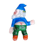 Garden Gnome Figurine with Hat and Bottle - Lying Pose
