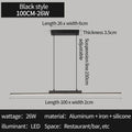 Minimalist LED Chandelier for Kitchen and Living Areas – Modern Linear Pendant Light