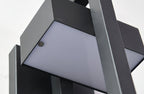Architectural Outdoor Wall Light in Black Steel Finish