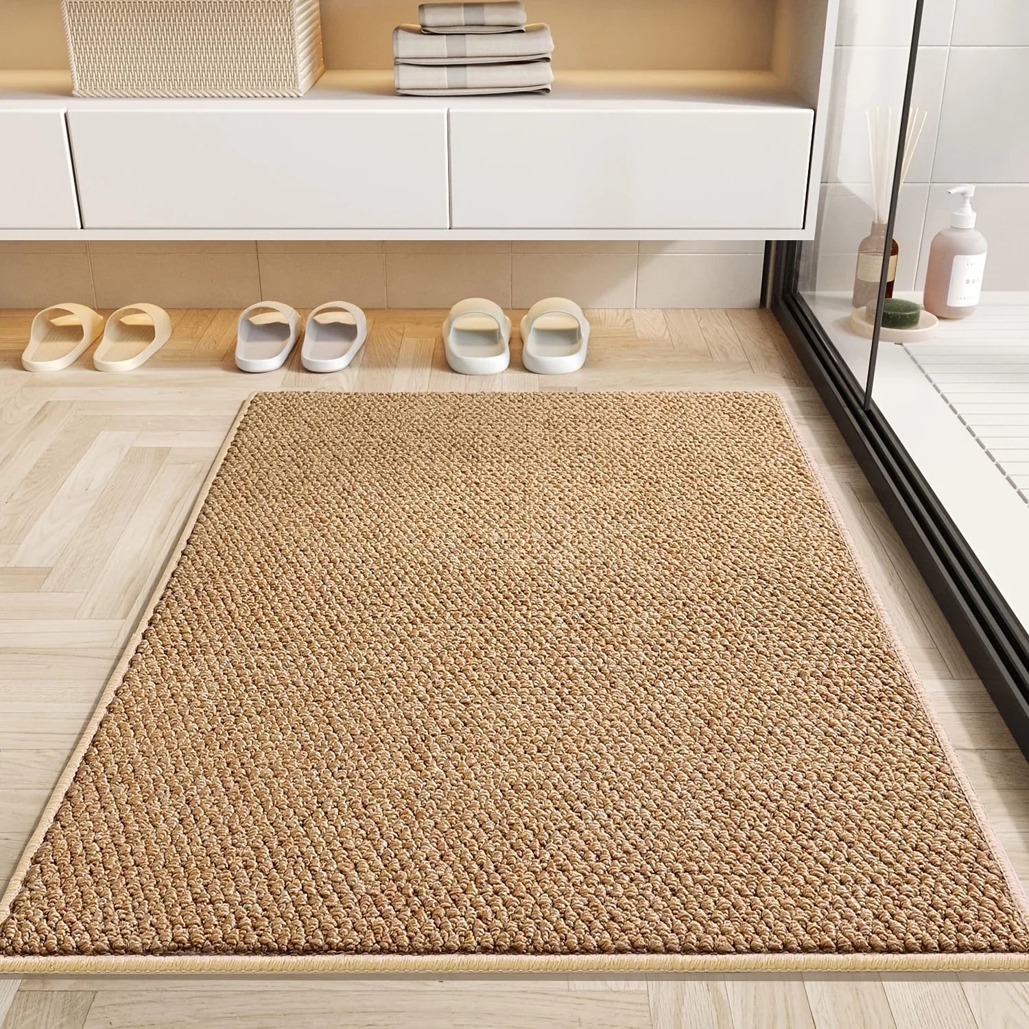 Stylish Entrance Mat - Durable Faux Jute Outdoor Rug