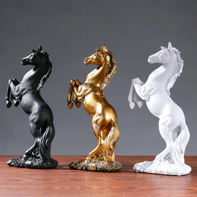 Majestic Equine Sculpture in Elegant Resin