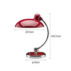 Curved Metal Table Lamp with Bauhaus Inspiration in Scandinavian Style