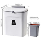 SmartSpace Hanging Waste Bin with Lid - Convenient One-Handed Disposal