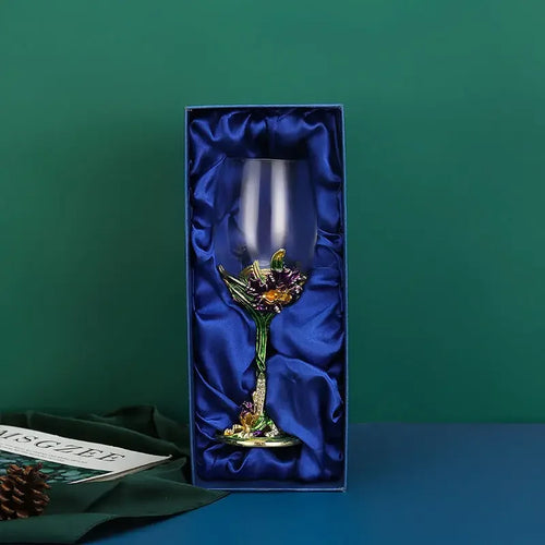 Chic Iris Crystal Beverage Goblet