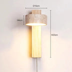 Wabi-Sabi Wall Light for Headboard with Pull Switch – French Design