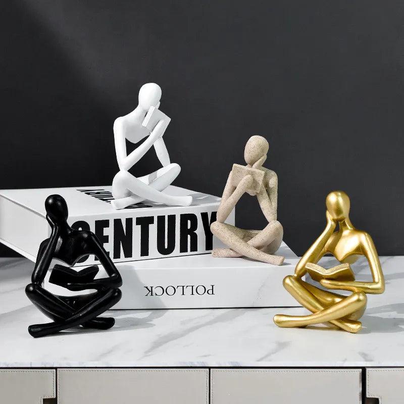 Elegant Literary Sculpture for Thoughtful Spaces