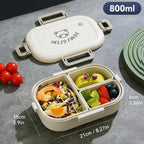 Portable Bento Lunch Box with 3 Compartments – Leak-Proof Design