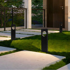 Rectangular Black Garden Path Lamp - Outdoor LED Bollard Light