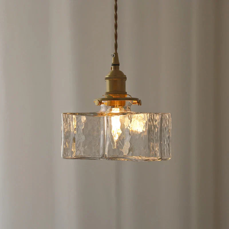 Vintage Elegance Glass Hanging Light Fixture