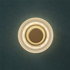 Textured LED Disc Light – Contemporary Colored Glass Wall Fixture