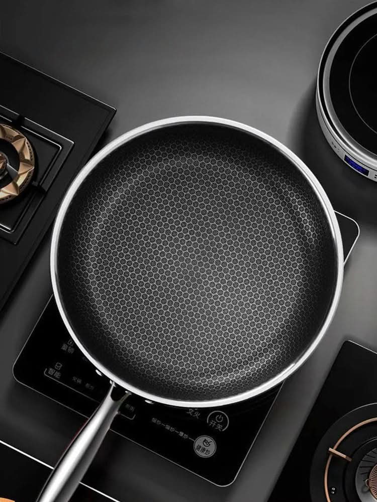 Energy-Saving Frying Pan in Stainless Steel