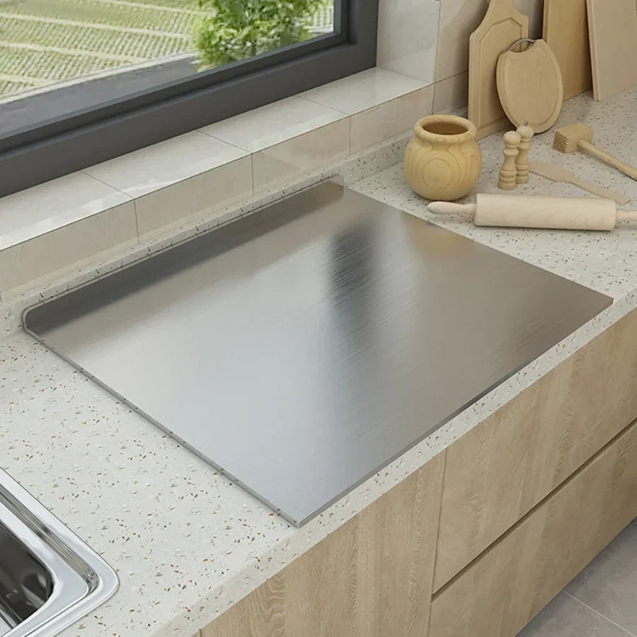 Double-Sided Cutting and Kneading Board – Durable Stainless Steel Kitchen Tool