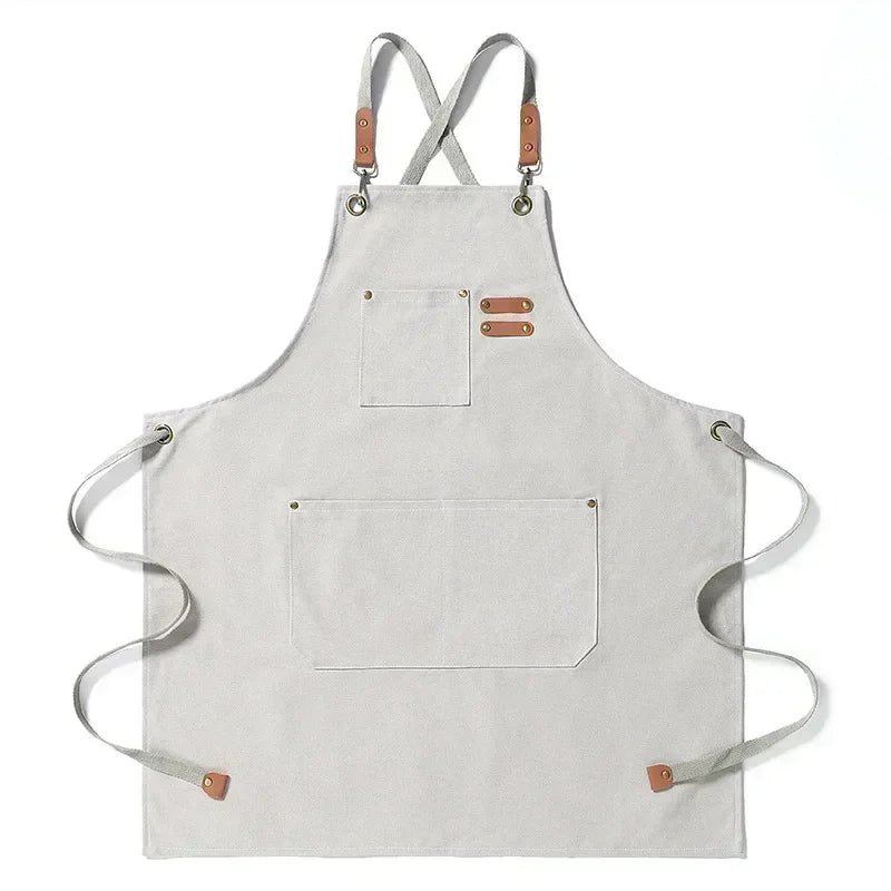 Unisex Canvas Apron for Chefs and Kitchen Work