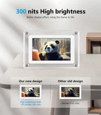 Portable Acrylic Digital Photo Frame with IPS Display and Battery