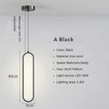 Gold and Black LED Hanging Lamp - Minimalist Pendant Light for Home