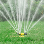 360° Watering System with Triple Arm Lawn Sprinkler