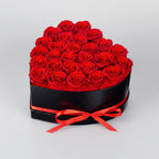 Heart-Shaped Gift Box with Artificial Roses for Mother's Day Decor