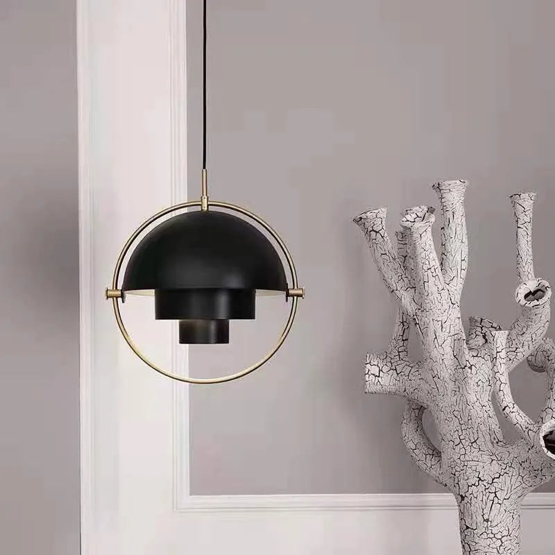 Sculptural Metal Hanging Lamp – Contemporary Nordic Pendant Light