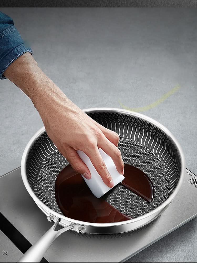 Energy-Saving Frying Pan in Stainless Steel