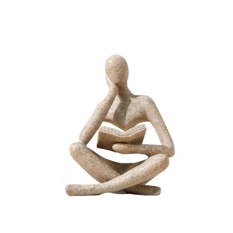 Elegant Literary Sculpture for Thoughtful Spaces