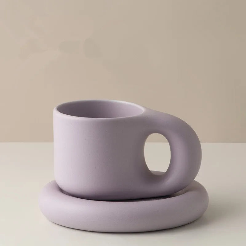 Elegant Scandinavian Coffee and Saucer Set