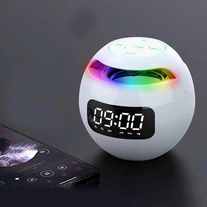 LED Digital Alarm Clock with Bluetooth Speaker for Bedside Use