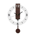 Contemporary Wall Clock with Pendulum | Acrylic and Wood Minimalist Style
