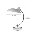 Curved Metal Table Lamp with Bauhaus Inspiration in Scandinavian Style