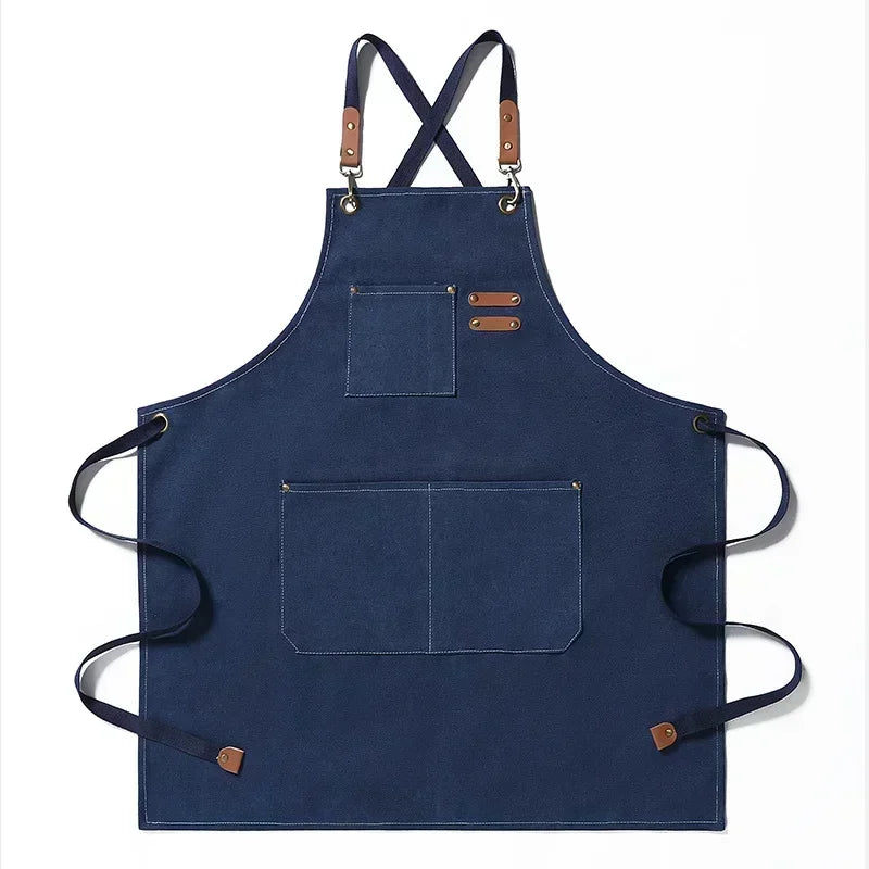 Unisex Canvas Apron for Chefs and Kitchen Work