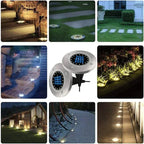 Round Stainless Steel Solar Outdoor Ground Lights