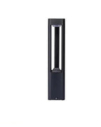 Rectangular Black Garden Path Lamp - Outdoor LED Bollard Light