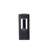 Rectangular Black Garden Path Lamp - Outdoor LED Bollard Light