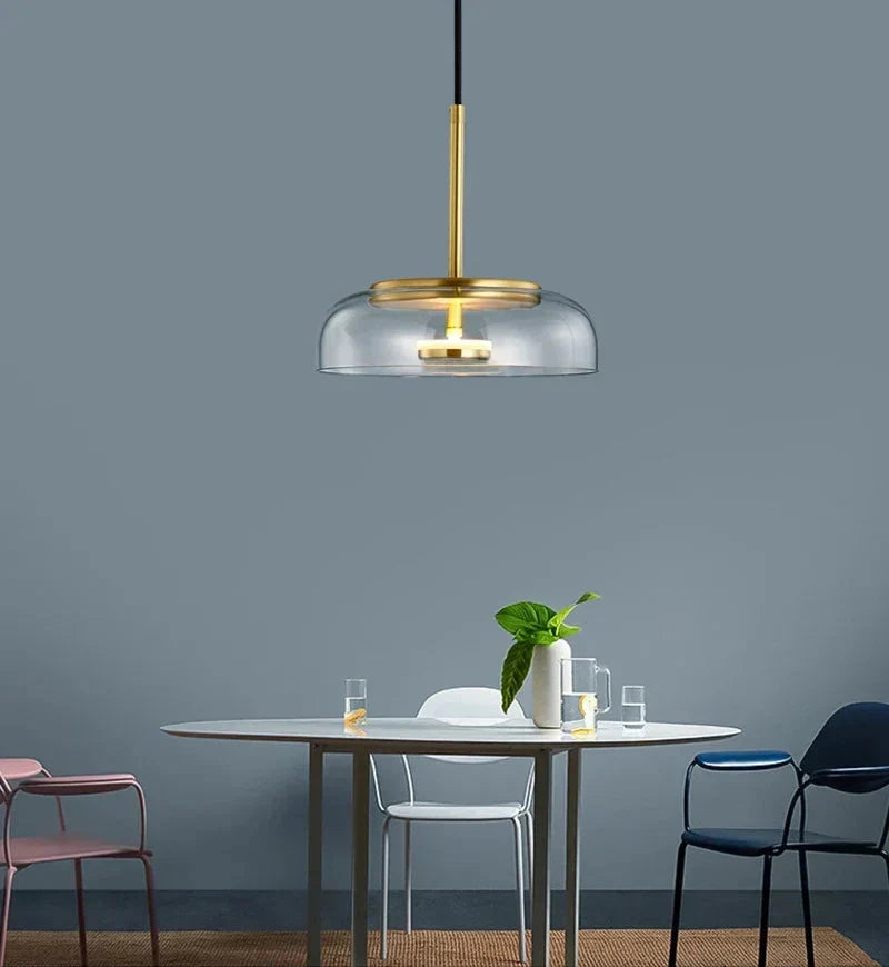 Modern Flushmount Ceiling Light | Glass Bowl LED Fixture