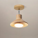 Natural Wood Cone Ceiling Light Fixture