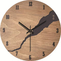 TimberWave Artistic Wall Clock - Elegant Timepiece for Any Space
