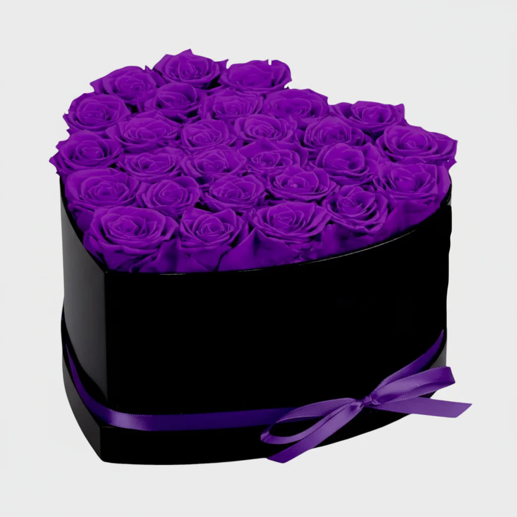 Heart-Shaped Gift Box with Artificial Roses for Mother's Day Decor