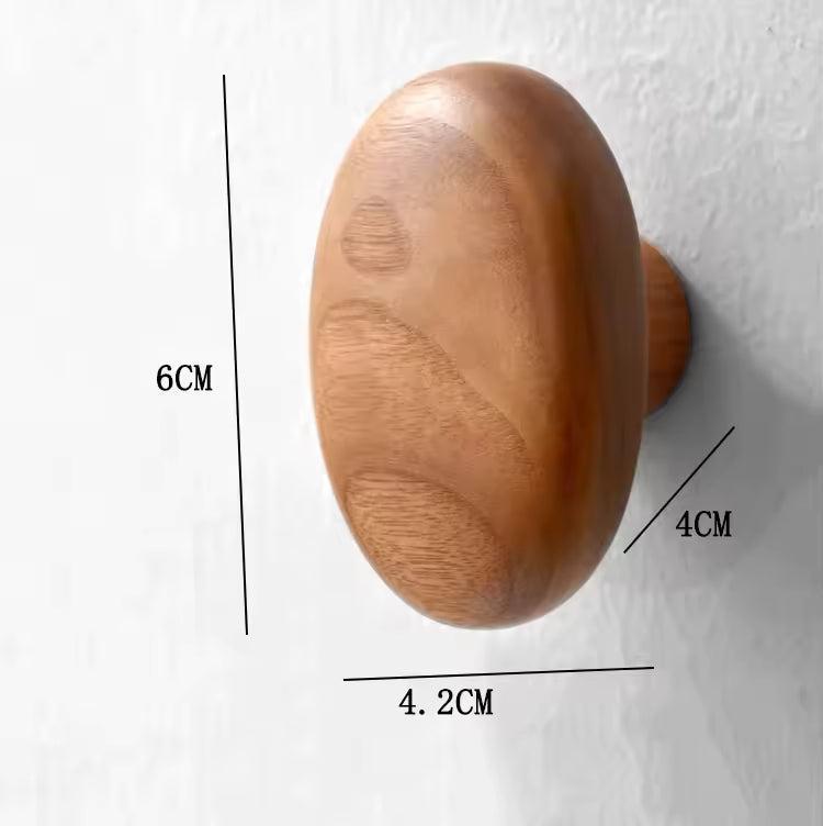 Natural Charm Wall Hooks - 4pc Pebble-Inspired Hangers