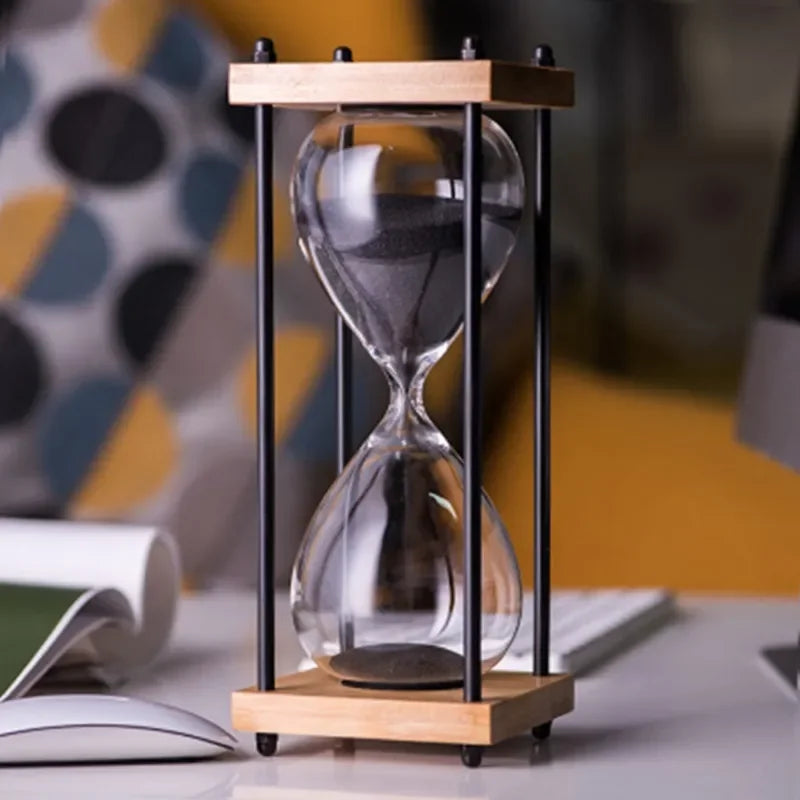 TimelessFocus 60-Minute Hourglass - Elegant Sand Timer for Enhanced Productivity