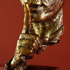 Elysian Abstract Face Art Piece, Elegant Bronze Decor Accent