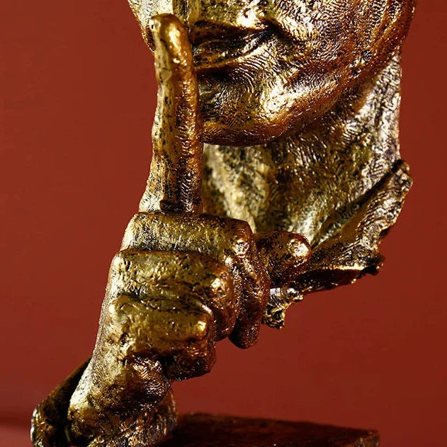 Elysian Abstract Face Art Piece, Elegant Bronze Decor Accent