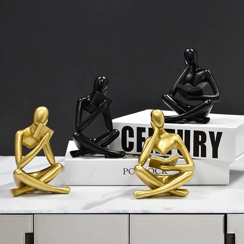 Elegant Literary Sculpture for Thoughtful Spaces