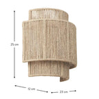 Handcrafted Rattan Wall Light Fixture