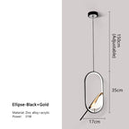 Northern Style LED Pendant Light with Bird Motif