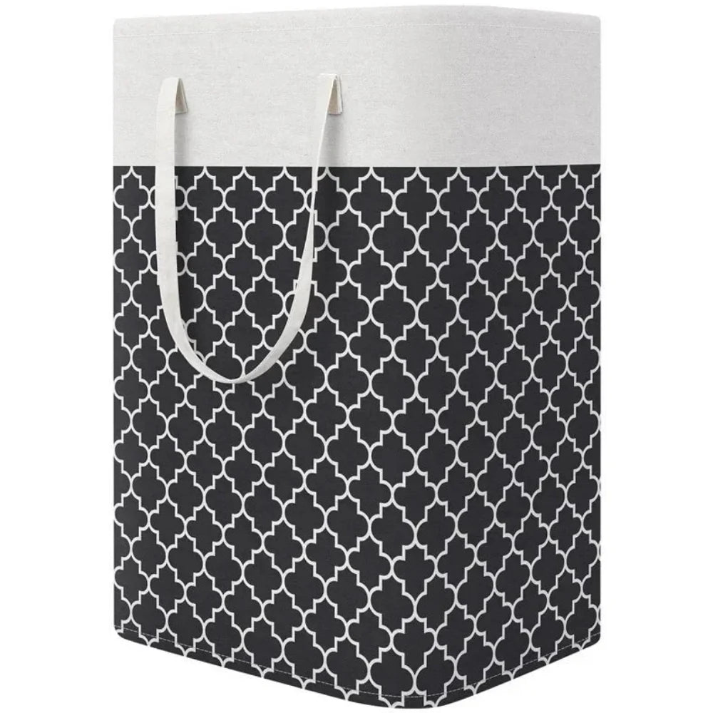 75L Waterproof Laundry Basket - Foldable Fabric Hamper with Handles