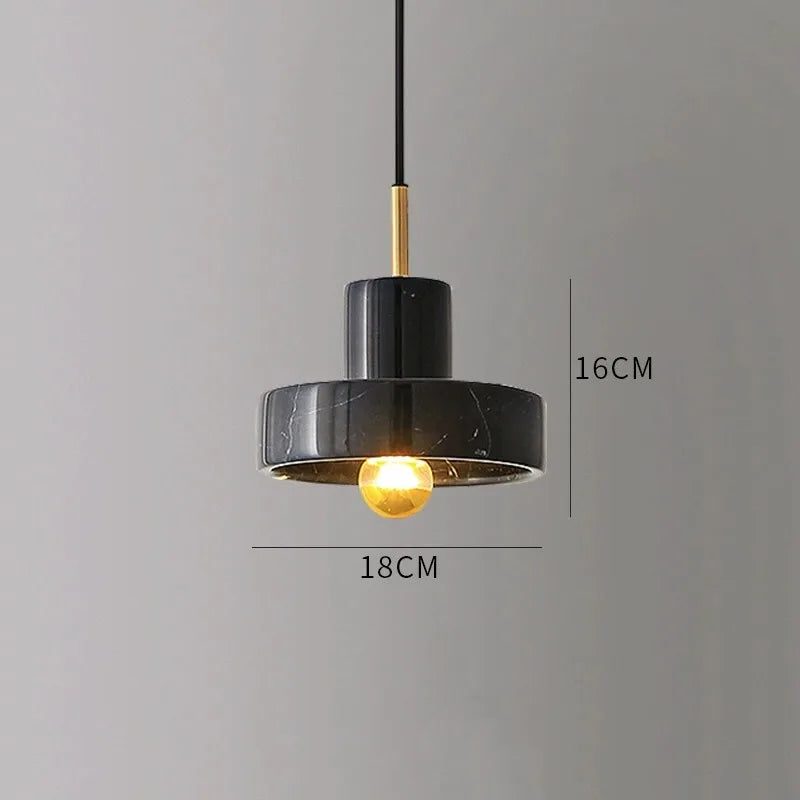 Natural Stone Pendant Light | Postmodern Marble Design