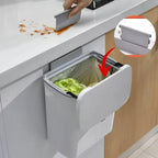 SmartSpace Hanging Waste Bin with Lid - Convenient One-Handed Disposal
