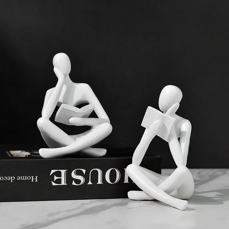 Elegant Literary Sculpture for Thoughtful Spaces