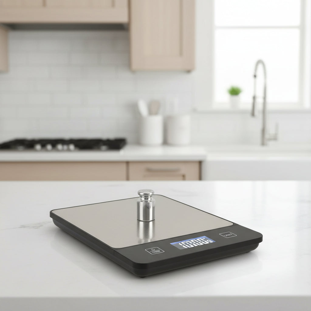 Stainless Steel Digital Food Scale for Kitchen - 22lb Capacity