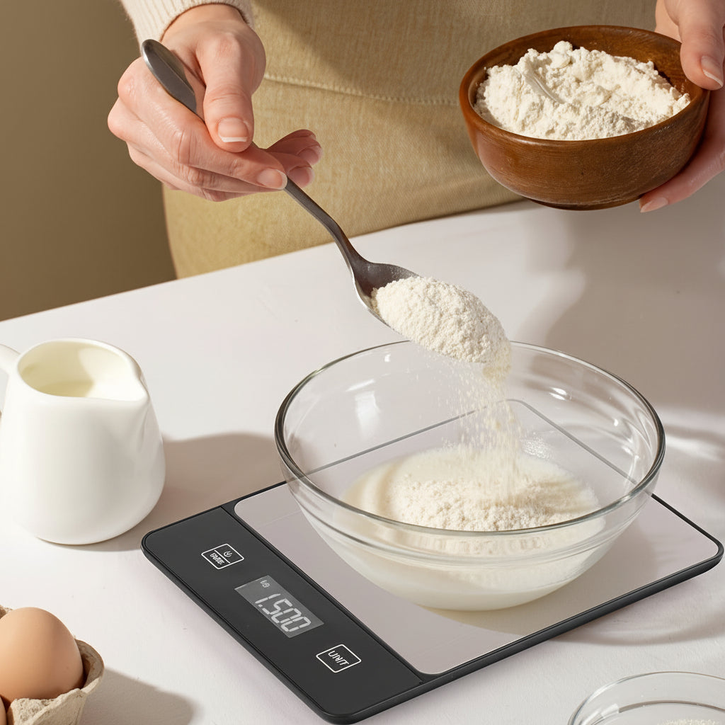 Stainless Steel Digital Food Scale for Kitchen - 22lb Capacity